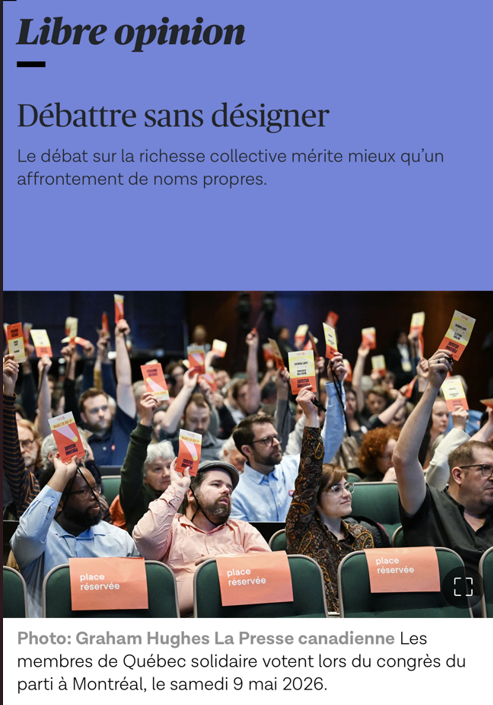 Débattre sans désigner